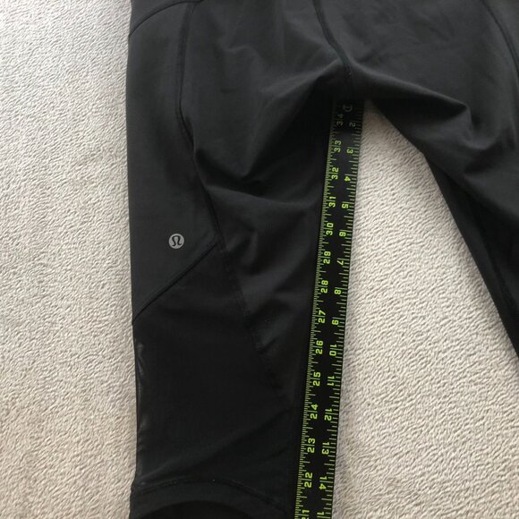 Lululemon Women’s Athletic Leggings Size 27W Capri High Rise Activewear Black - Picture 6 of 10